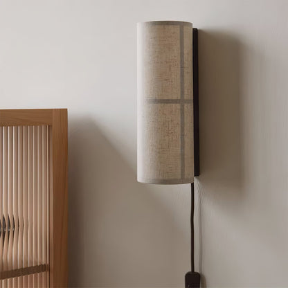 Cylinder Plug-in Wall Lamp with Adjustable Brightness & Modern Design