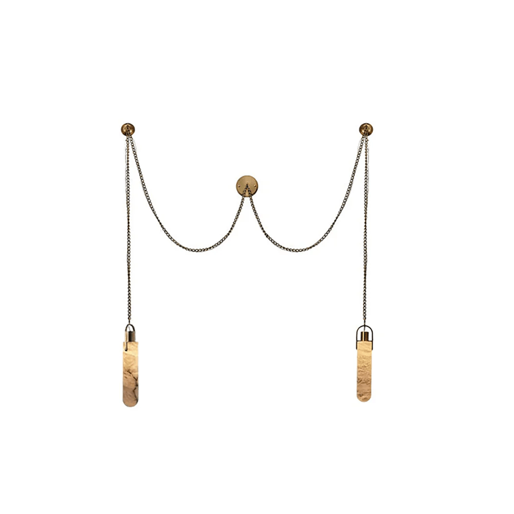 Cylindrical Alabaster Chandelier with Adjustable Height & LED Compatib