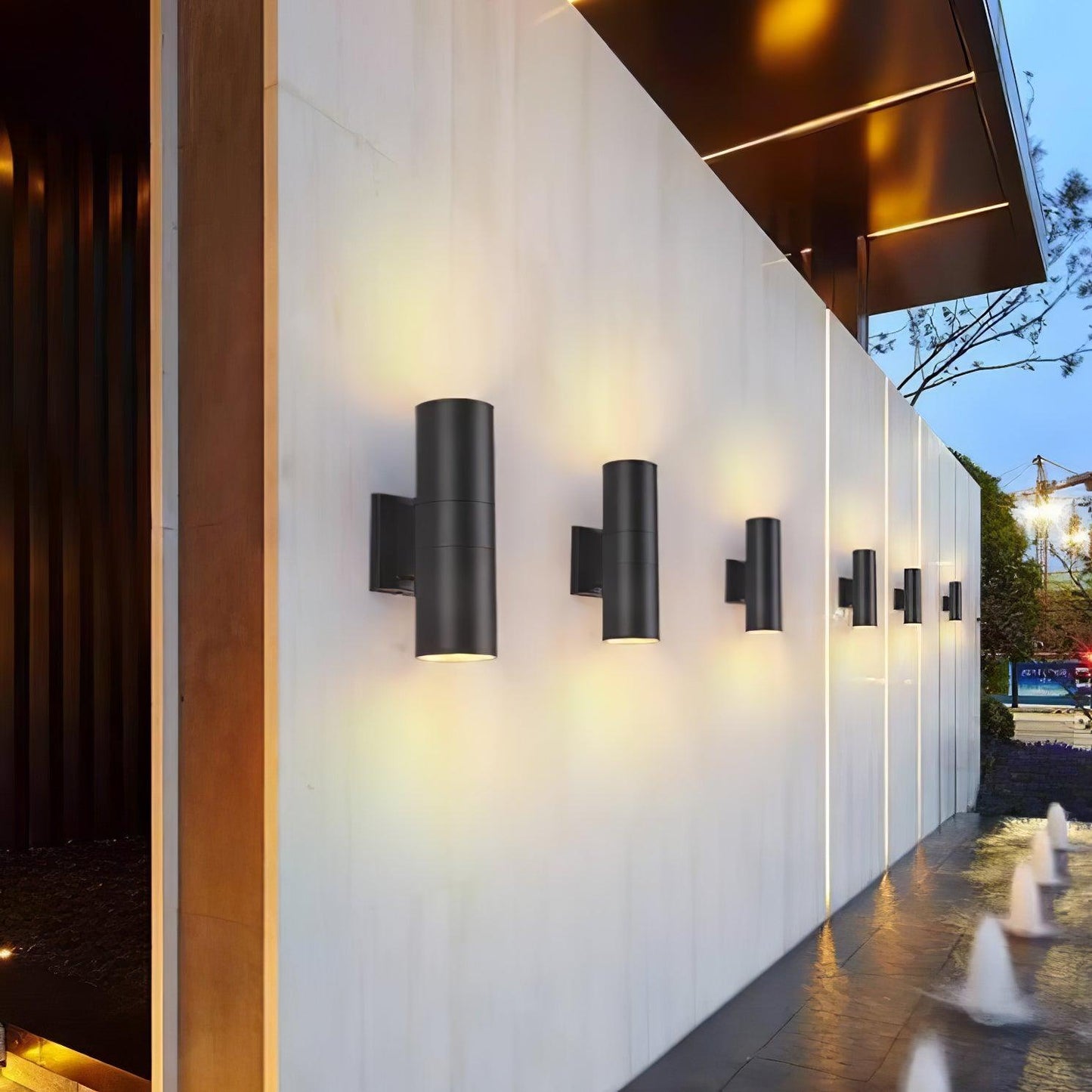 Cylindrical Outdoor Wall Light - Weatherproof, Energy-Efficient LED