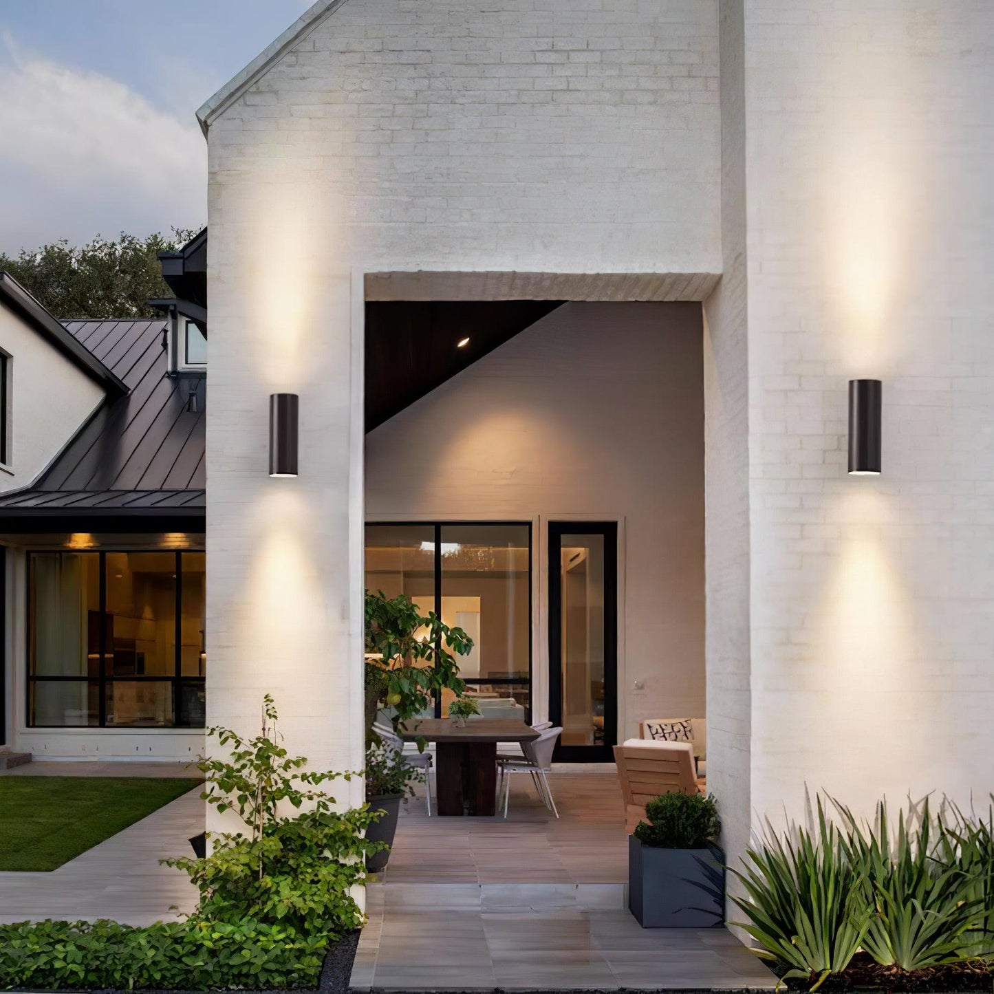 Cylindrical Outdoor Wall Light - Weatherproof, Energy-Efficient LED