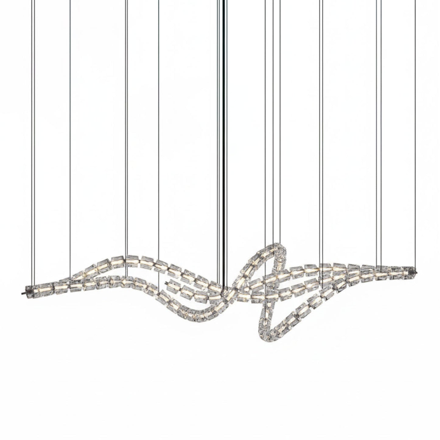 Gabriel Chrome Chandelier - Elegant Design with Adjustable Height & LE