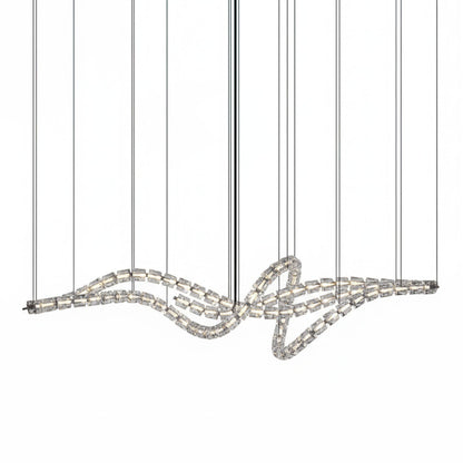 Gabriel Chrome Chandelier - Elegant Design with Adjustable Height & LE