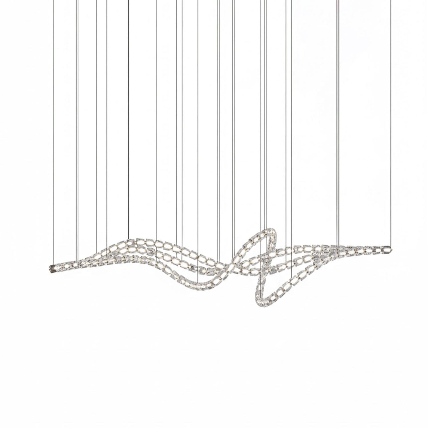 Gabriel Chrome Chandelier - Elegant Design with Adjustable Height & LE