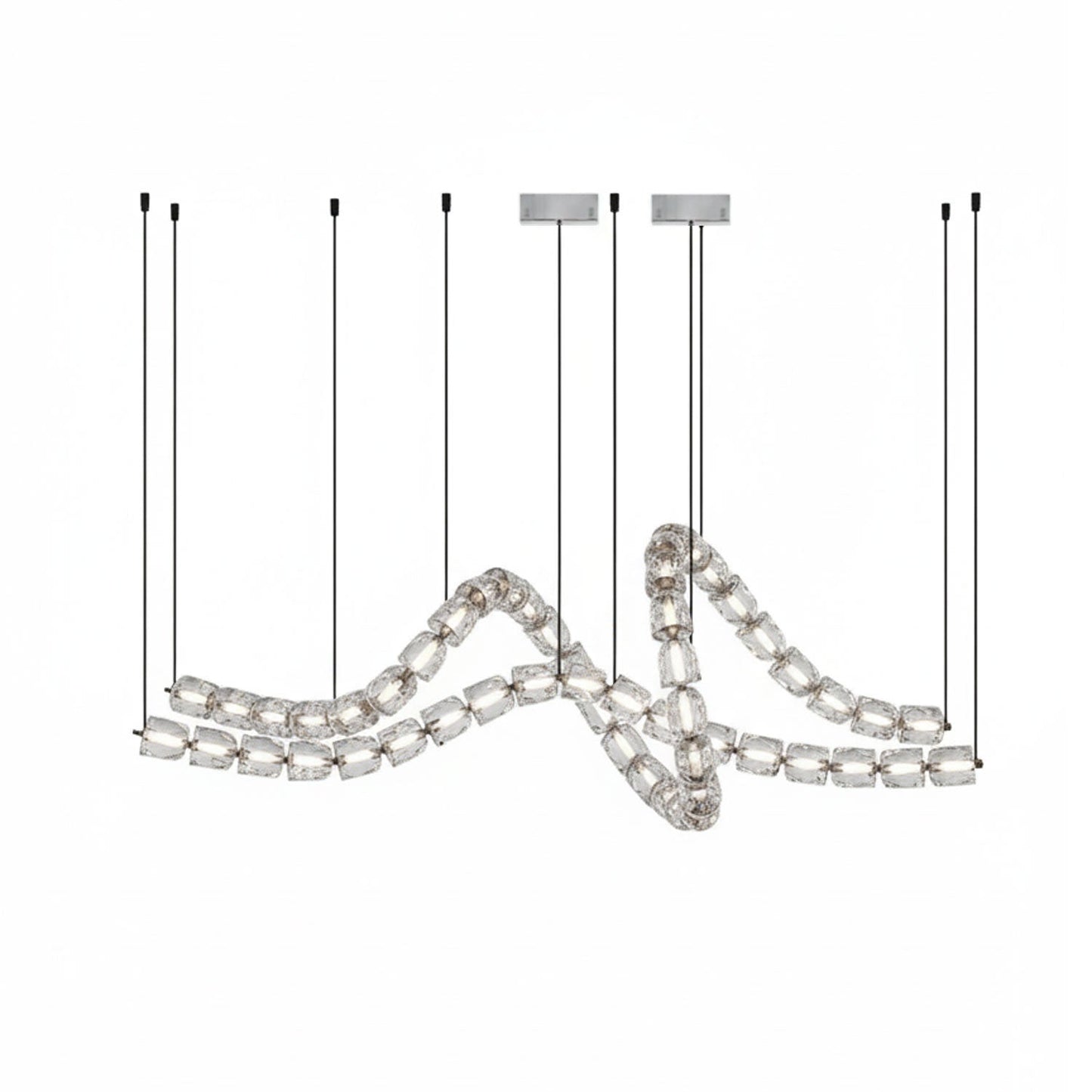 Gabriel Chrome Chandelier - Elegant Design with Adjustable Height & LE