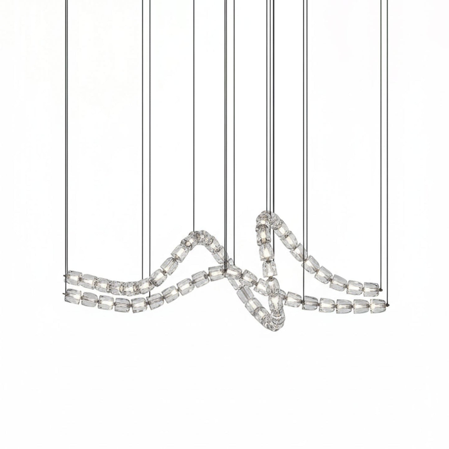 Gabriel Chrome Chandelier - Elegant Design with Adjustable Height & LE