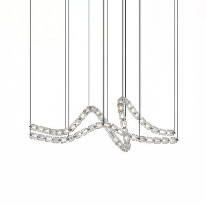 Gabriel Chrome Chandelier - Elegant Design with Adjustable Height & LE