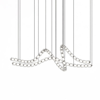 Gabriel Chrome Chandelier - Elegant Design with Adjustable Height & LE