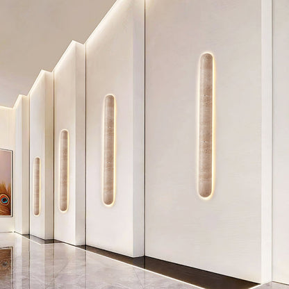 Liora Travertine Wall Sconce - Elegant Design, Adjustable Light Direct