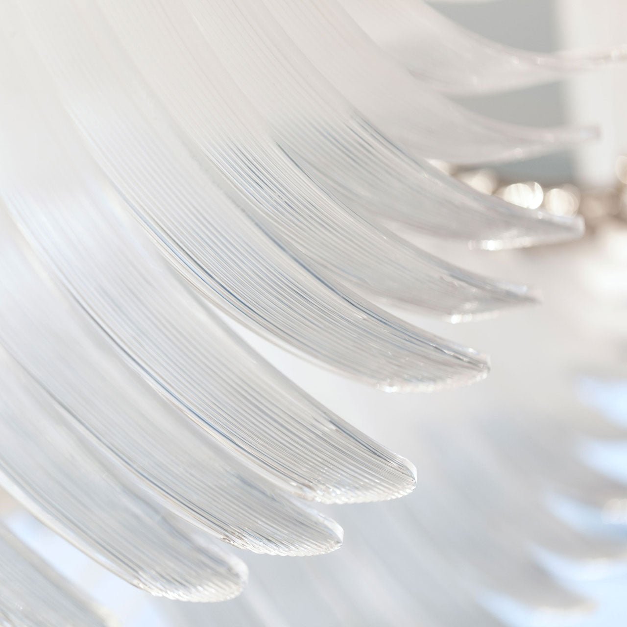 Elegant Bird Feather LED Chandelier with Adjustable Brightness & Moder