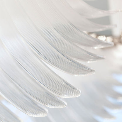 Elegant Bird Feather LED Chandelier with Adjustable Brightness & Moder