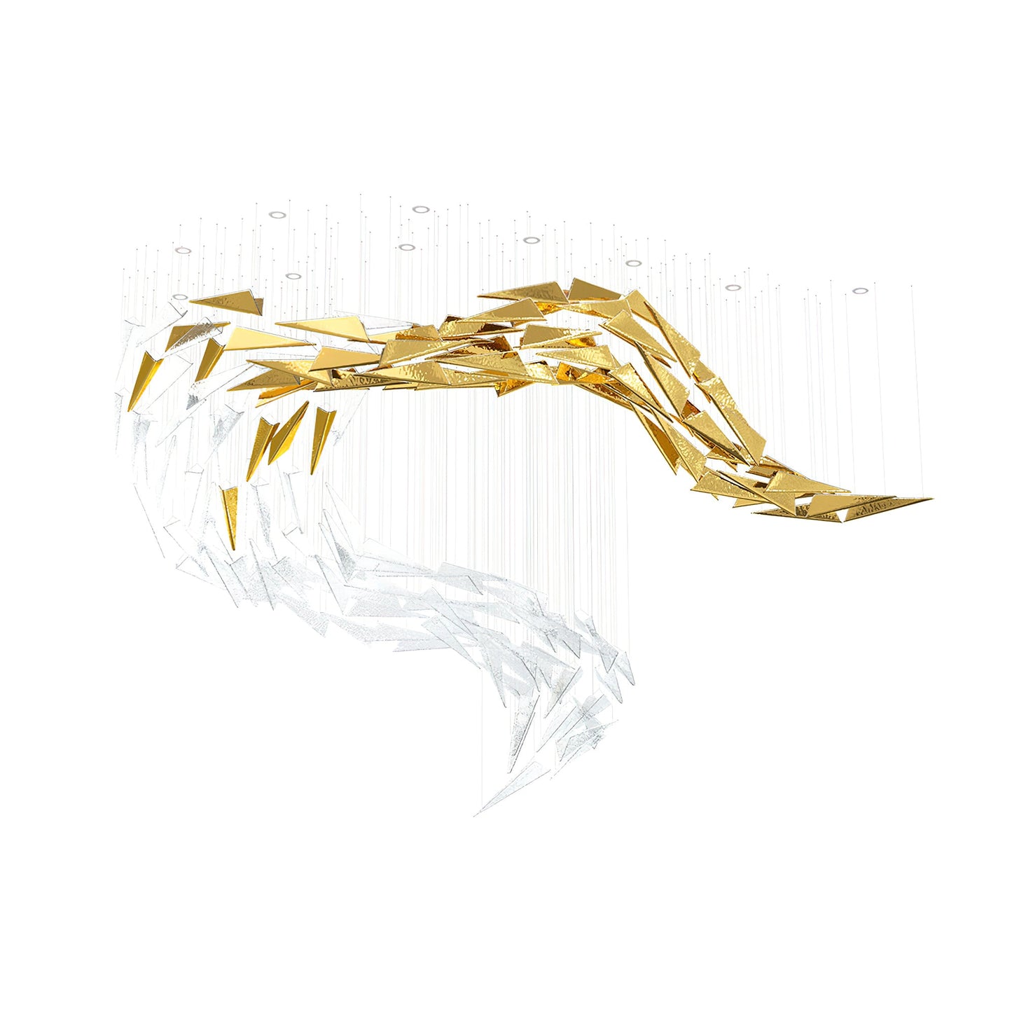 Elegant Breeze Chandelier - Adjustable Height, Energy-Efficient LED Li