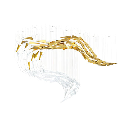 Elegant Breeze Chandelier - Adjustable Height, Energy-Efficient LED Li