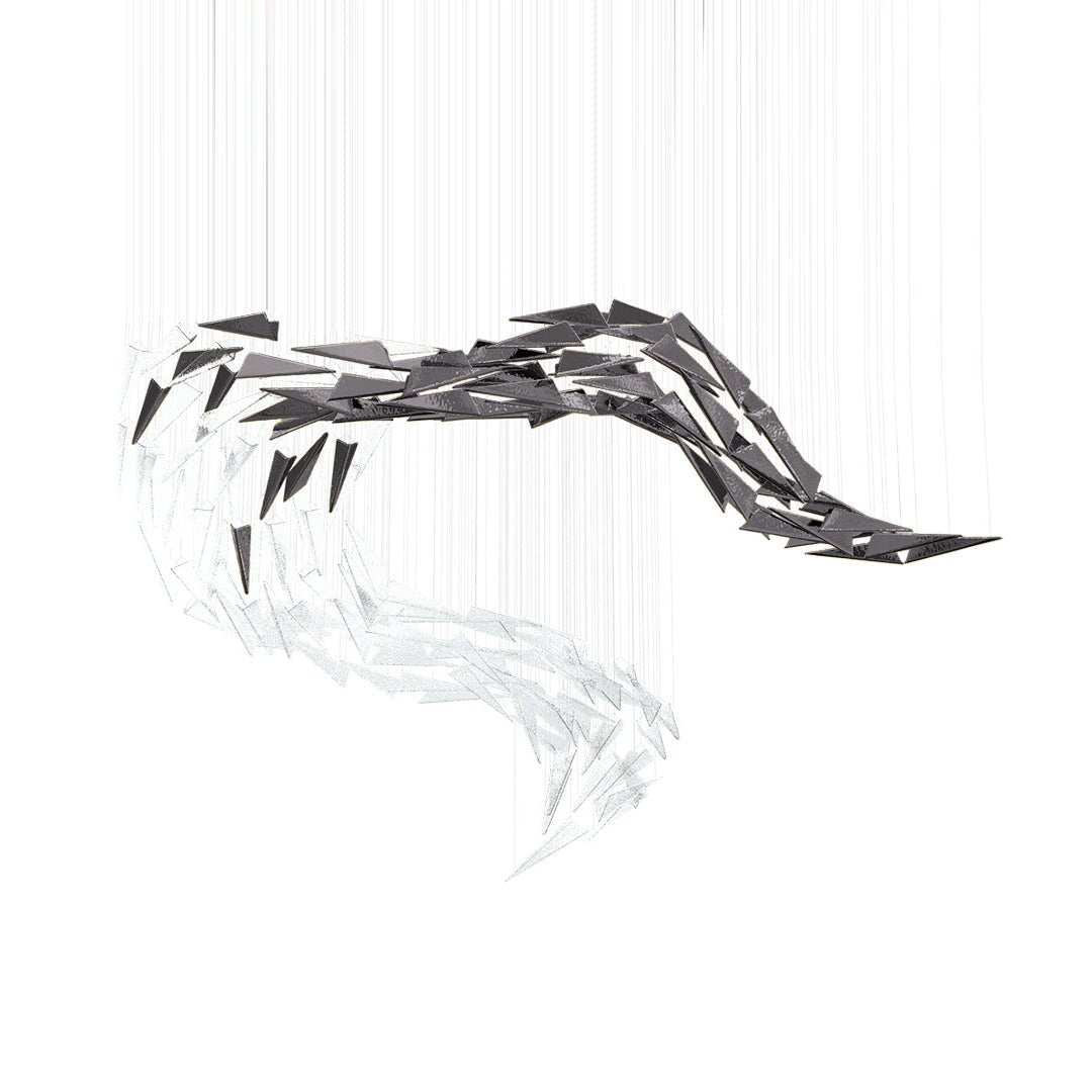 Elegant Breeze Chandelier - Adjustable Height, Energy-Efficient LED Li