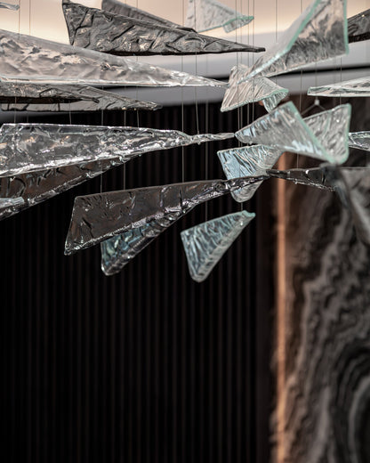 Elegant Breeze Chandelier - Adjustable Height, Energy-Efficient LED Li