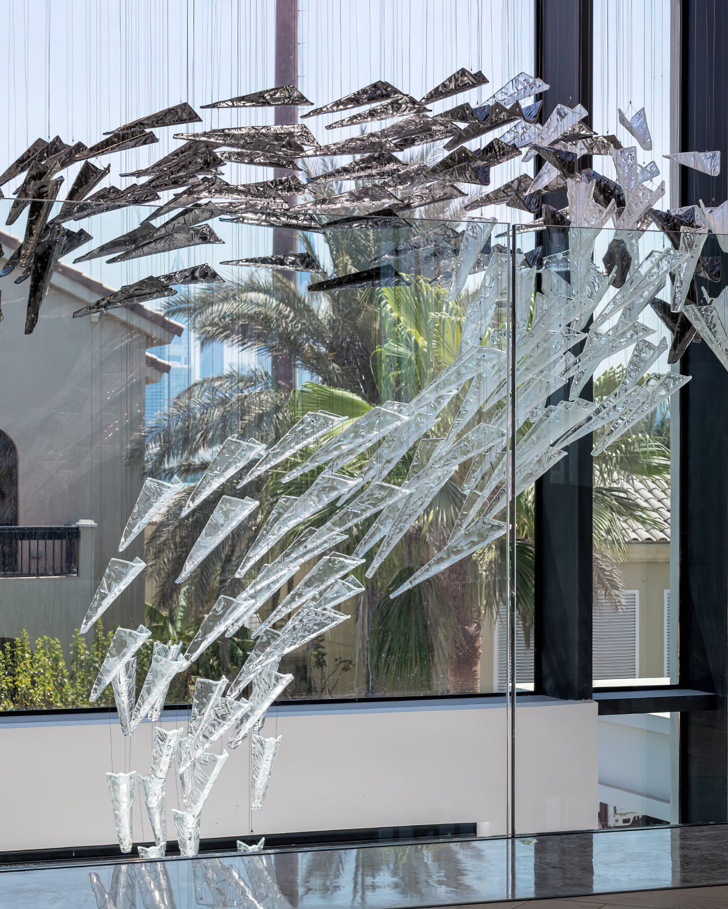 Elegant Breeze Chandelier - Adjustable Height, Energy-Efficient LED Li
