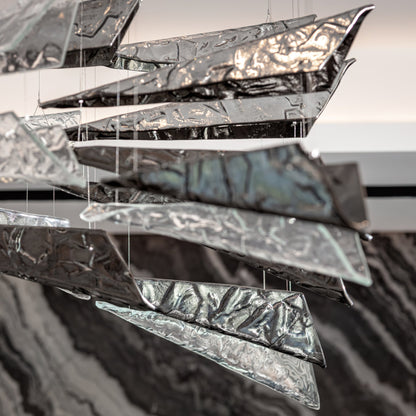 Elegant Breeze Chandelier - Adjustable Height, Energy-Efficient LED Li