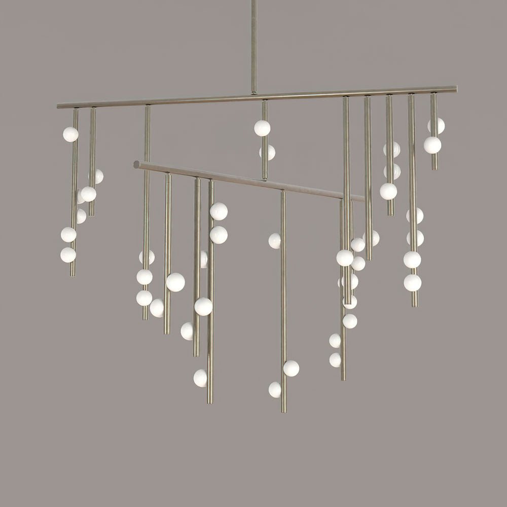 Elegant Brass Glass Drop Chandelier with Adjustable Height & LED Compa
