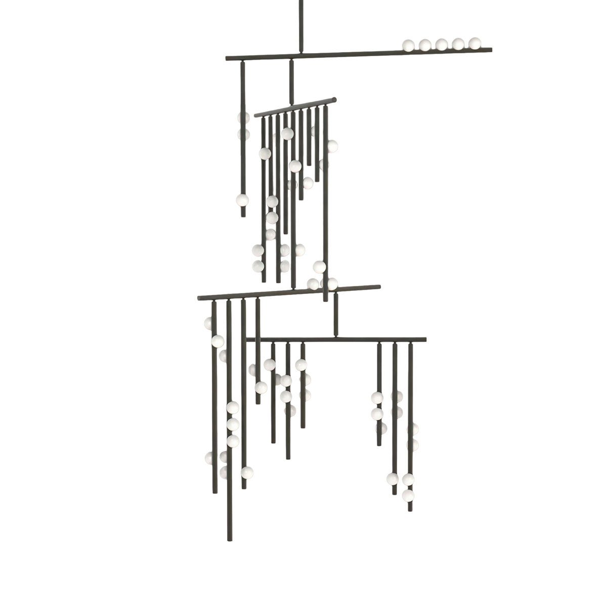 Elegant Brass Glass Drop Chandelier with Adjustable Height & LED Compa