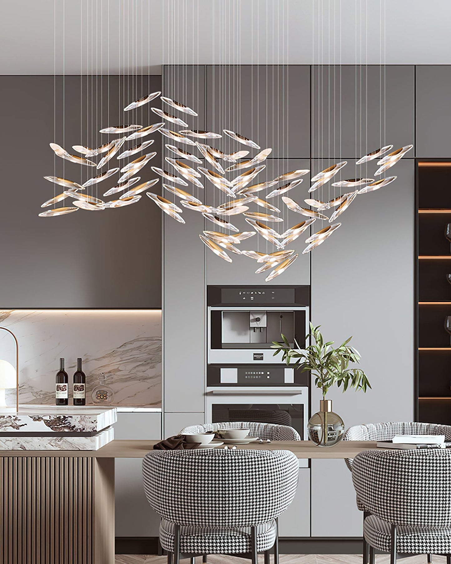 Elegant Moonlight Whispers Chandelier with Adjustable Brightness & Cry