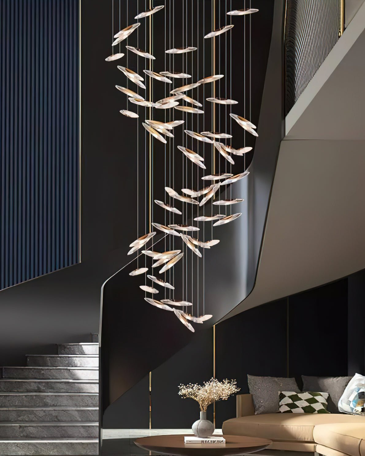 Elegant Moonlight Whispers Chandelier with Adjustable Brightness & Cry