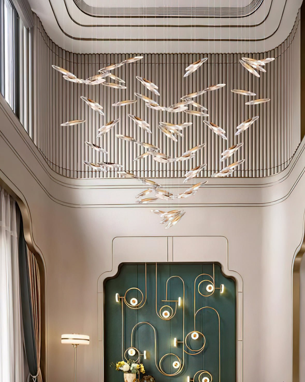 Elegant Moonlight Whispers Chandelier with Adjustable Brightness & Cry