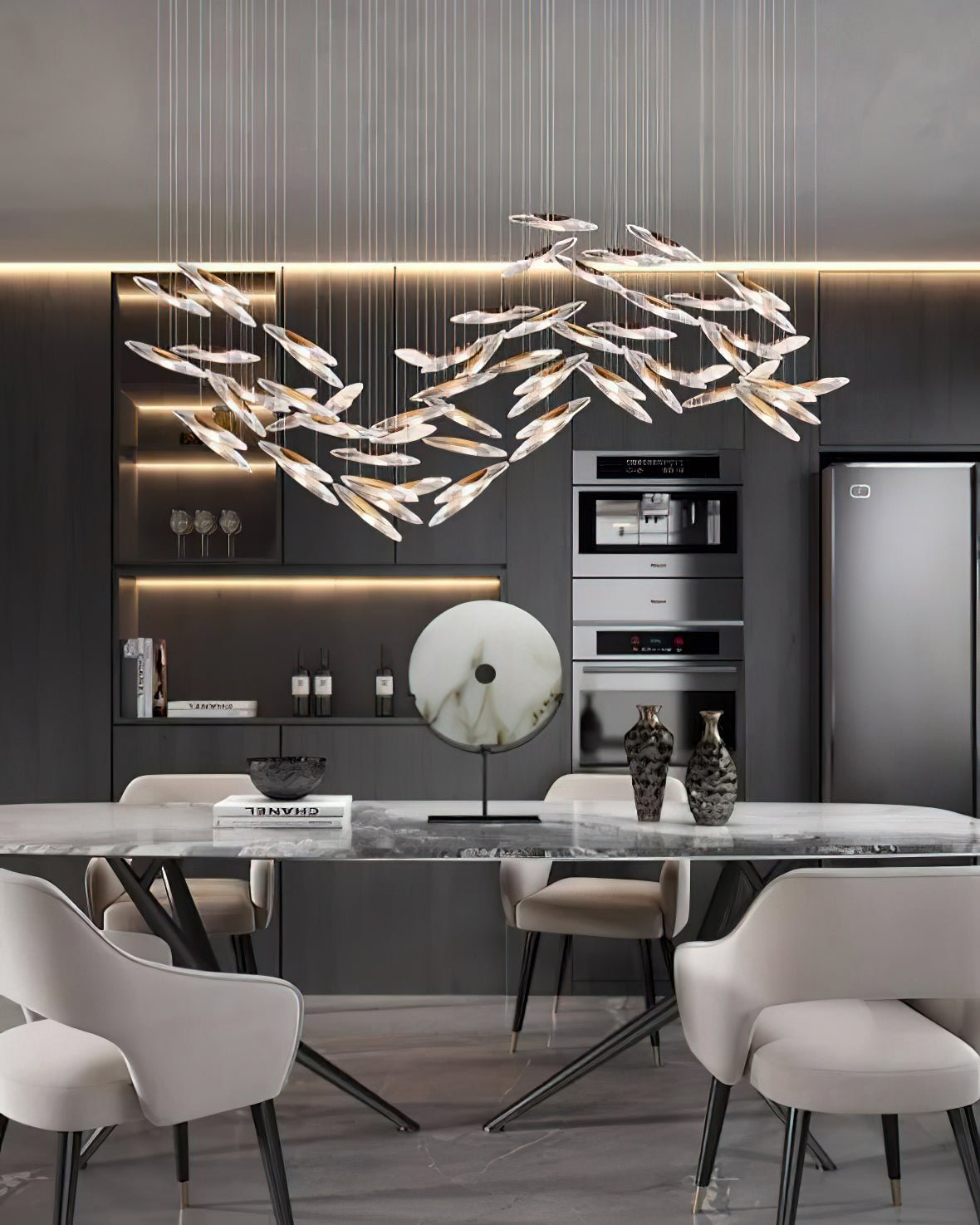 Elegant Moonlight Whispers Chandelier with Adjustable Brightness & Cry