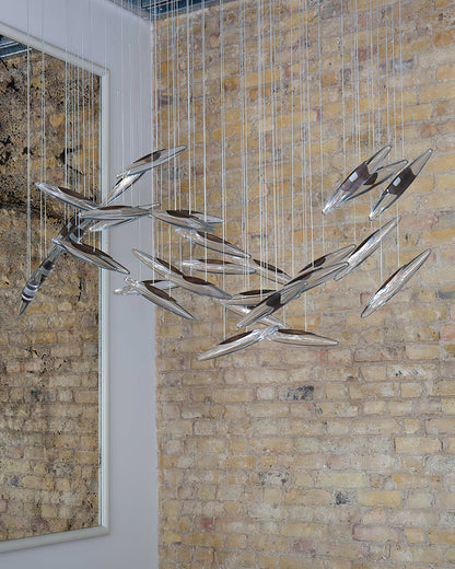 Elegant Moonlight Whispers Chandelier with Adjustable Brightness & Cry
