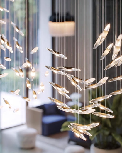 Elegant Moonlight Whispers Chandelier with Adjustable Brightness & Cry