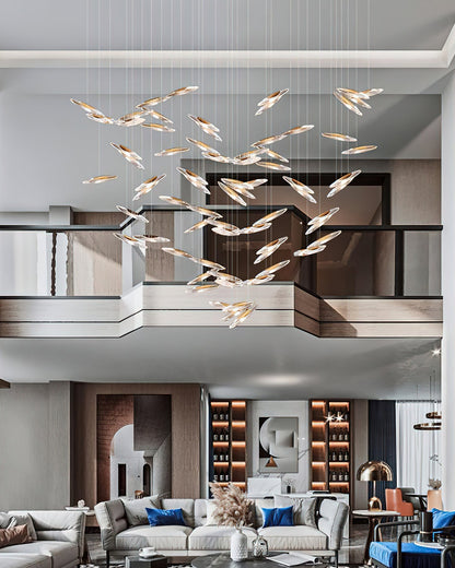 Elegant Moonlight Whispers Chandelier with Adjustable Brightness & Cry