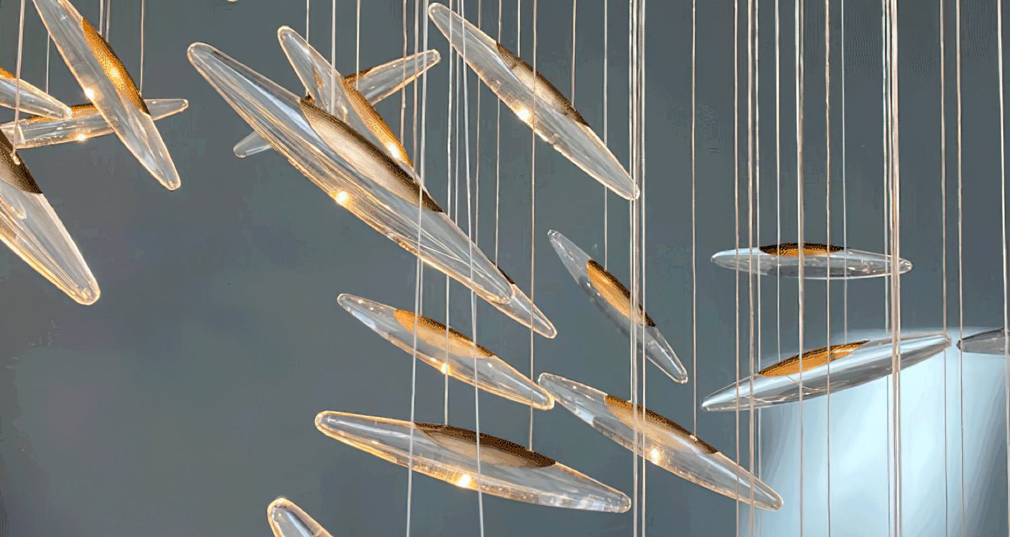 Elegant Moonlight Whispers Chandelier with Adjustable Brightness & Cry