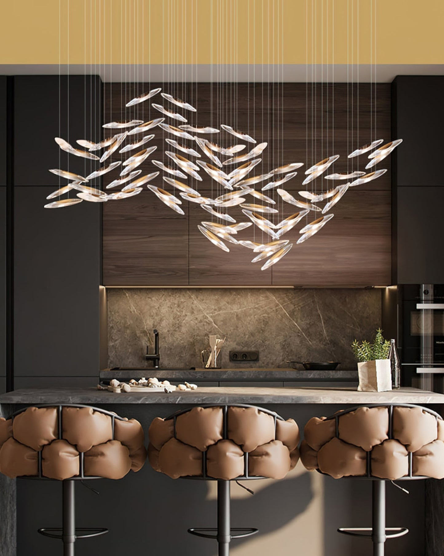 Elegant Moonlight Whispers Chandelier with Adjustable Brightness & Cry