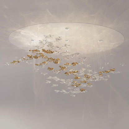 Tidal Art Glass Chandelier - Elegant Design with Dimmable LED Lights