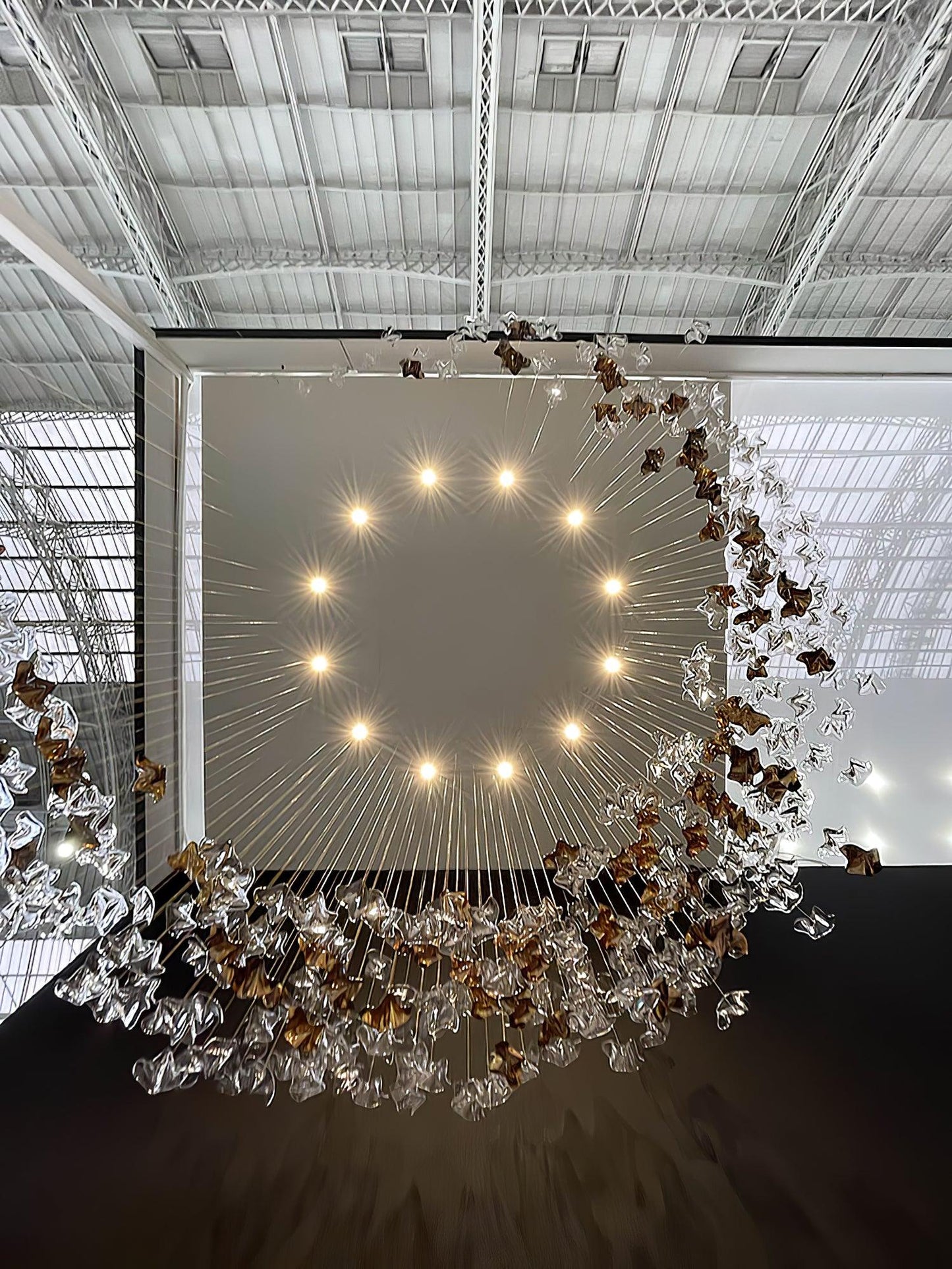 Tidal Stair Chandelier - Elegant Design with Adjustable Height & LED L
