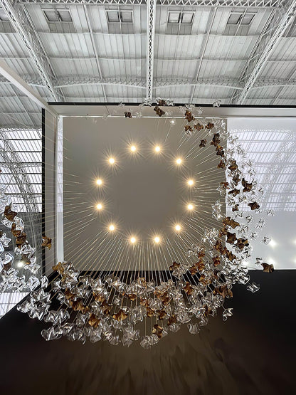 Tidal Stair Chandelier - Elegant Design with Adjustable Height & LED L