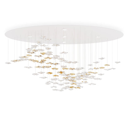 Tidal Art Glass Chandelier - Elegant Design with Dimmable LED Lights