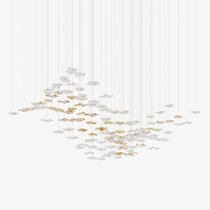 Tidal Art Glass Pendant Lamp - Handcrafted, Adjustable Brightness