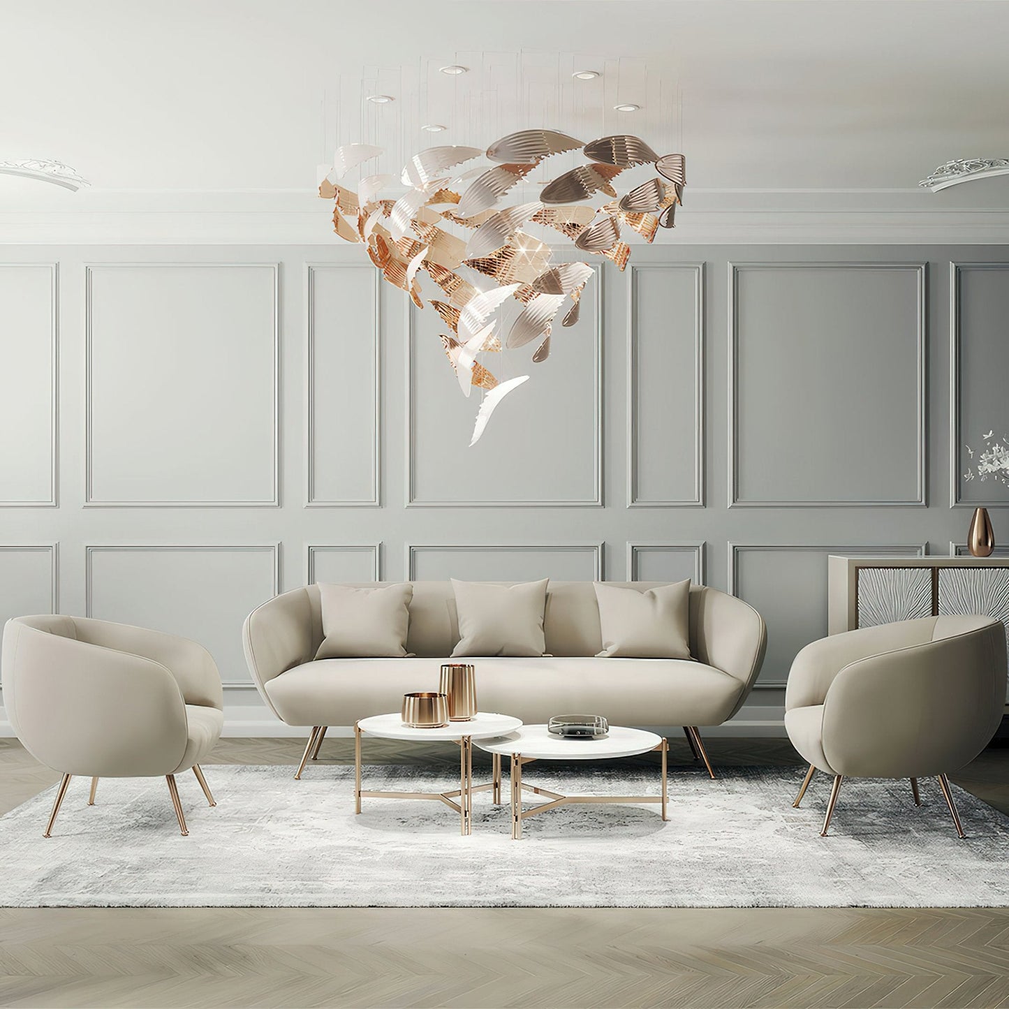 Elegant Bennett Chandelier - Modern Design with Adjustable Height & LE