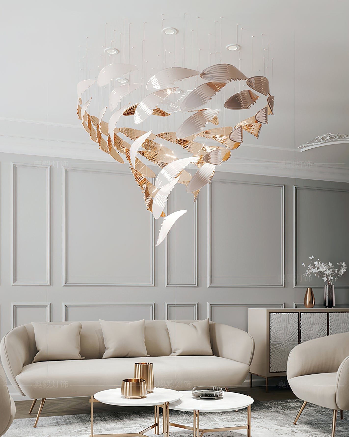 Elegant Bennett Chandelier - Modern Design with Adjustable Height & LE