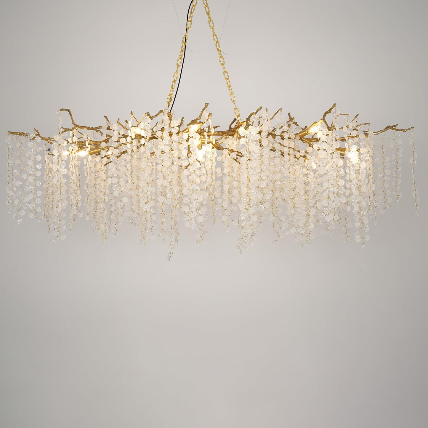 Shiro Noda Crystal Chandelier - Elegant Design with Adjustable Height