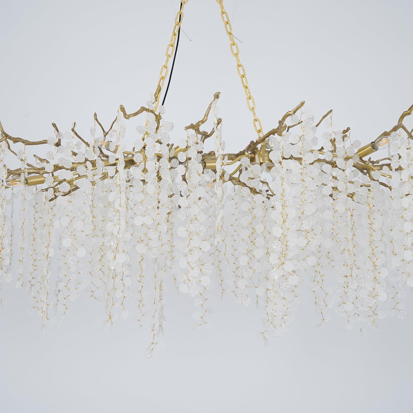Shiro Noda Crystal Chandelier - Elegant Design with Adjustable Height
