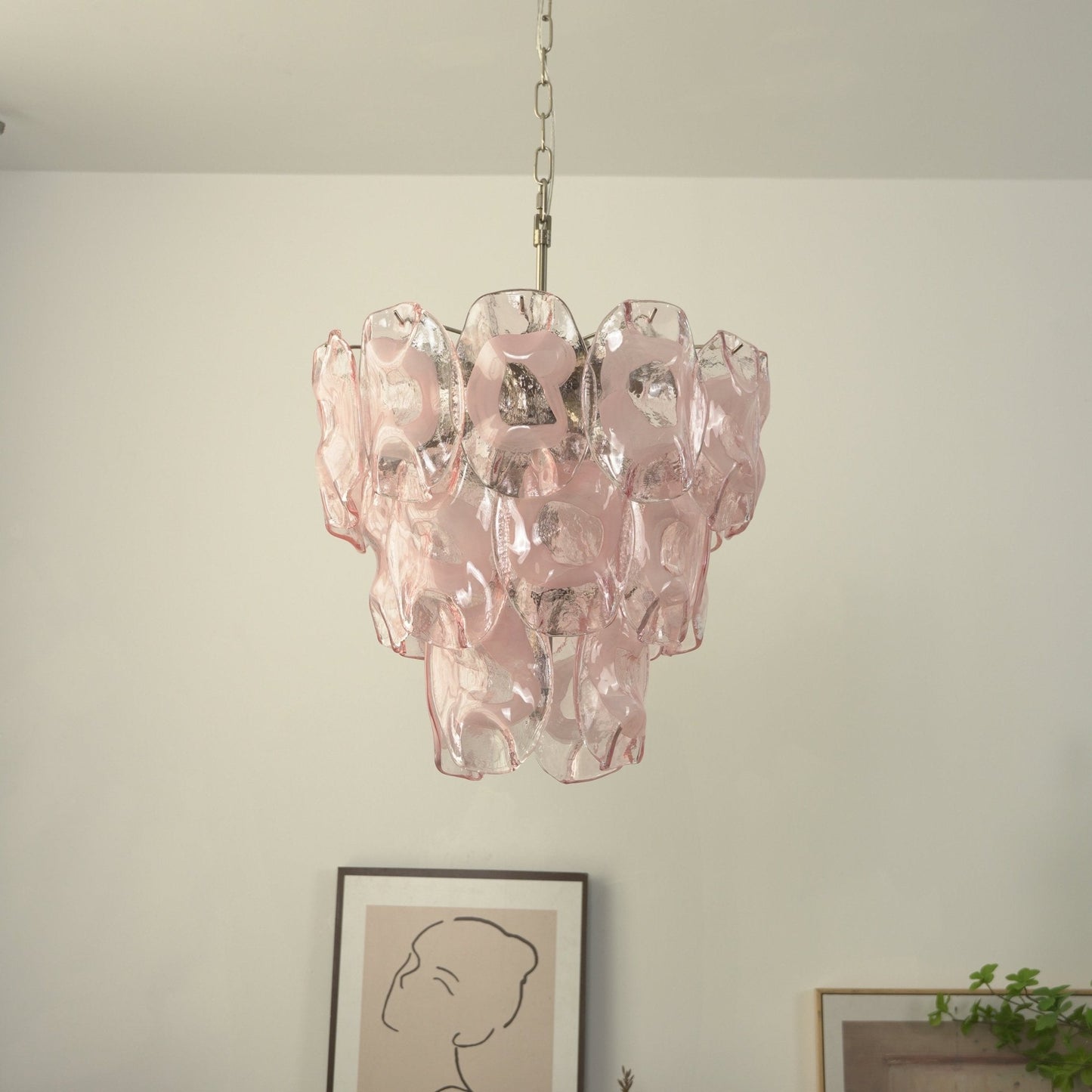 Frostelle Modern Glass Chandelier - Elegant Design, Adjustable Height