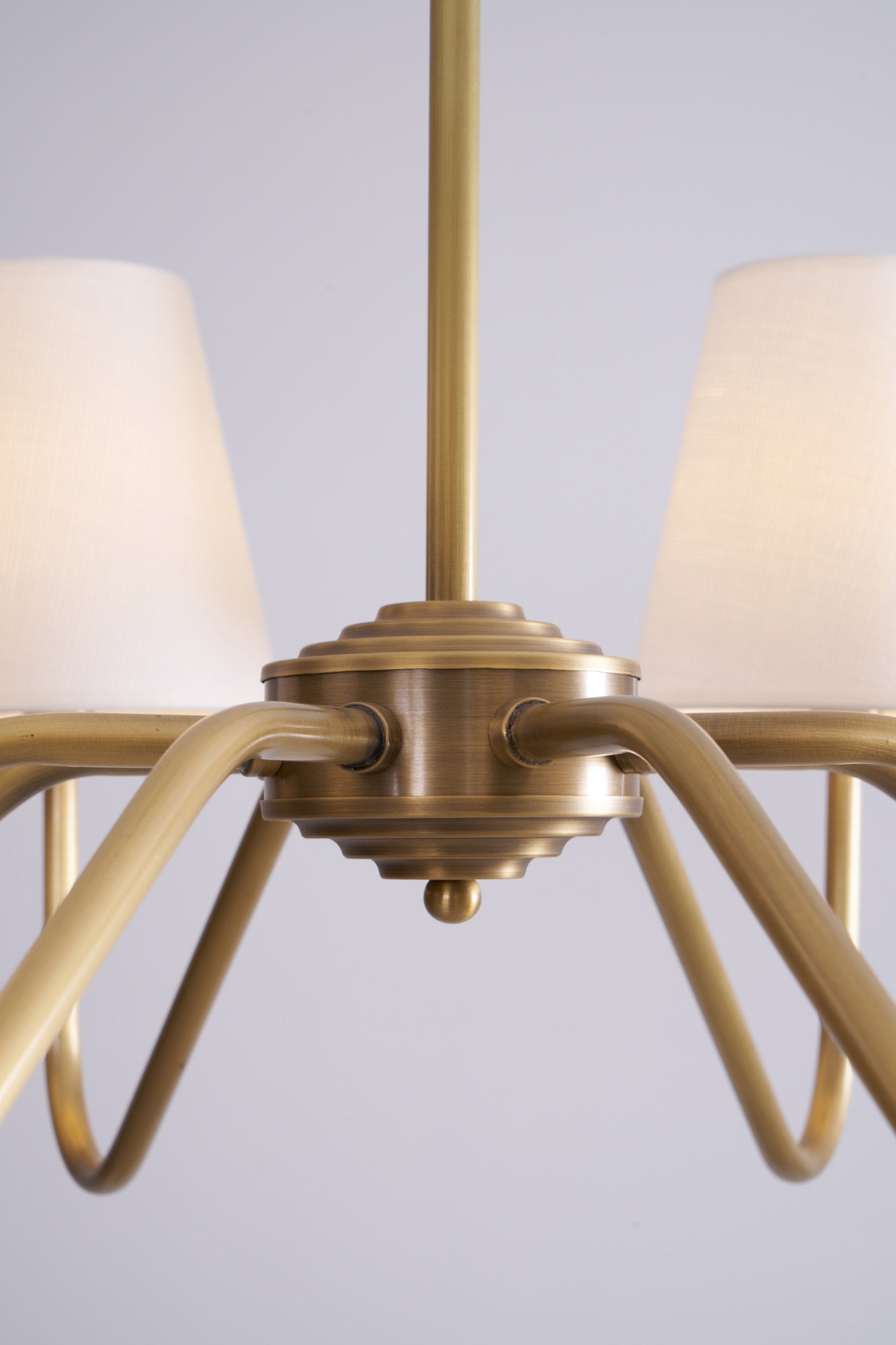 Opaluxe Brass Chandelier - Elegant Design with Adjustable Height & LED