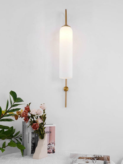 Sleek Modern Glass Wall Lamp with Adjustable Brightness & Energy Effic