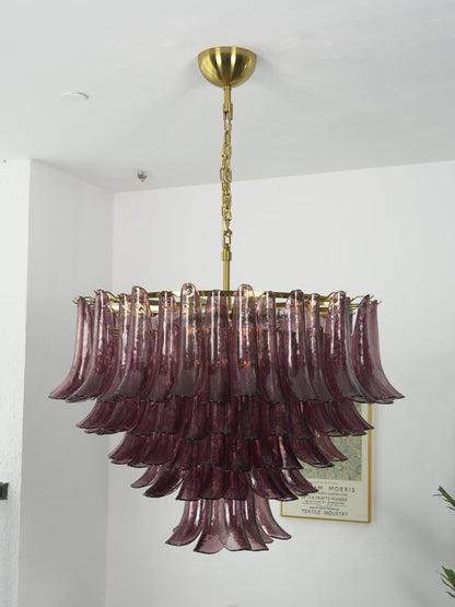 Amethyst Bloom Crystal Chandelier - Elegant Design & Adjustable Height