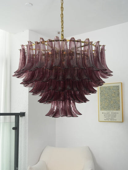 Amethyst Bloom Crystal Chandelier - Elegant Design & Adjustable Height
