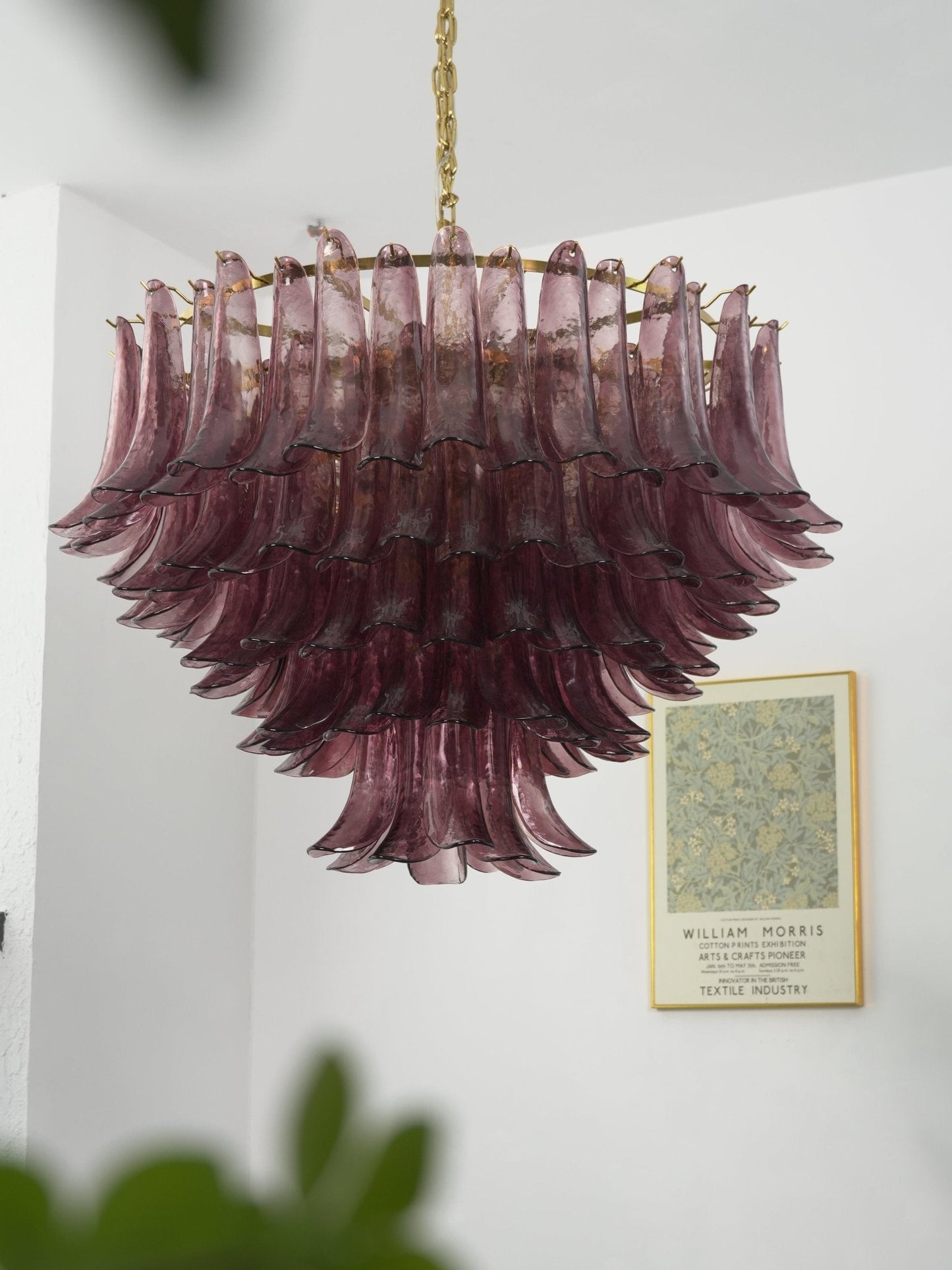 Amethyst Bloom Crystal Chandelier - Elegant Design & Adjustable Height