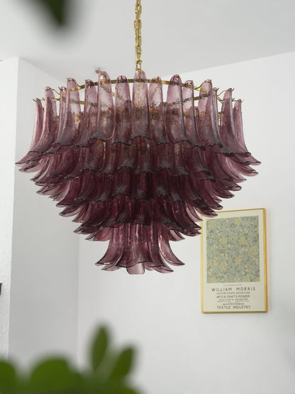 Amethyst Bloom Crystal Chandelier - Elegant Design & Adjustable Height