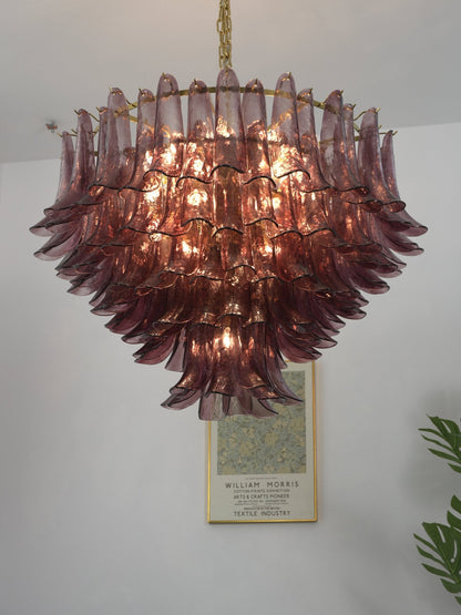 Amethyst Bloom Crystal Chandelier - Elegant Design & Adjustable Height