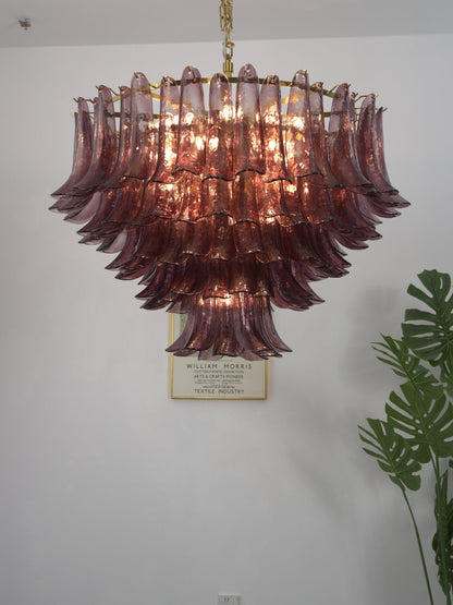 Amethyst Bloom Crystal Chandelier - Elegant Design & Adjustable Height