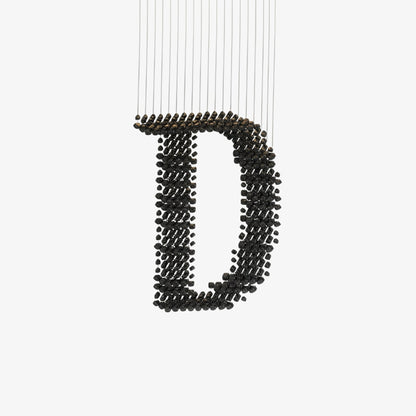 Charcoal Chandeliers D - Elegant Design with Adjustable Height & LED L